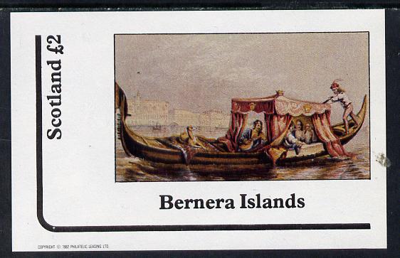 Bernera 1982 Pastoral Views imperf deluxe sheet (£2 value) unmounted mint