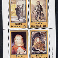Staffa 1981 Dickensian Children perf sheetlet containing set of 4 values unmounted mint