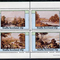 Staffa 1981 Paintings of English Country Life perf sheetlet containing set of 4 values unmounted mint