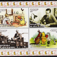 Ivory Coast 2003 Walt Disney & Winnie the Pooh #2 perf sheetlet containing 4 values unmounted mint. Note this item is privately produced and is offered purely on its thematic appeal