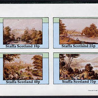 Staffa 1981 Paintings of English Country Life imperf sheetlet containing set of 4 values unmounted mint