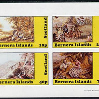 Bernera 1981 Paintings of English Country Life imperf sheetlet containing set of 4 values unmounted mint