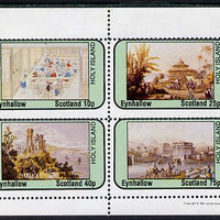 Eynhallow 1981 Travel Paintings perf sheetlet containing set of 4 values unmounted mint