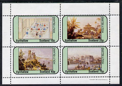 Eynhallow 1981 Travel Paintings perf sheetlet containing set of 4 values unmounted mint