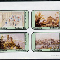 Eynhallow 1981 Travel Paintings imperf sheetlet containing set of 4 values unmounted mint