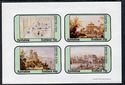 Eynhallow 1981 Travel Paintings imperf sheetlet containing set of 4 values unmounted mint