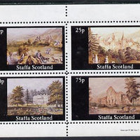 Staffa 1981 Paintings of English Country Life #2 perf sheetlet containing set of 4 values unmounted mint