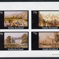 Staffa 1981 Paintings of English Country Life #2 imperf sheetlet containing set of 4 values unmounted mint