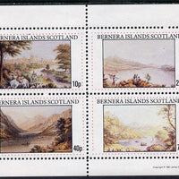 Bernera 1981 Paintings of Pastoral Views imperf sheetlet containing set of 4 values unmounted mint