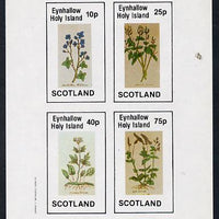 Eynhallow 1982 Wild Flowers imperf sheetlet containing set of 4 values unmounted mint