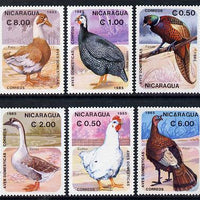 Nicaragua 1985 Domestic Birds set of 6 unmounted mint, SG 2686-91