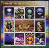 Mordovia Republic 2000 I Want to Believe (Sci-Fi) perf sheetlet containing 12 values unmounted mint