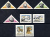 Hungary 1956 Hungarian Dogs set of 8 (4 rectangular & 4 triangular) unmounted mint SG 1448-55