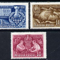 Hungary 1950 World Chess Championships set of 3 unmounted mint, SG 1105-07