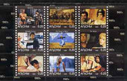 Abkhazia 1999 Movies from the 1960's perf sheetlet containing 9 values unmounted mint (Taylor & Burton, Marilyn, Kirk Douglas, etc)