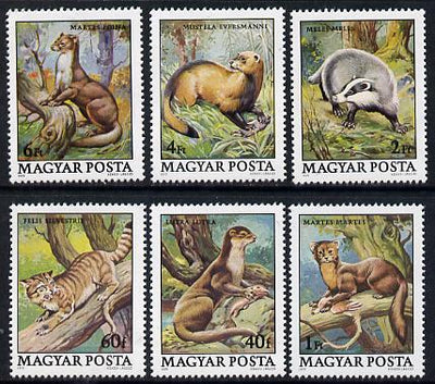 Hungary 1979 Protected Animals set of 6 (Pine Martin, Pole Cat, Badger) unmounted mint SG 3274-79