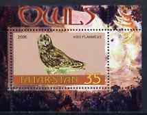 Tatarstan Republic 2006 Owls perf m/sheet #2 unmounted mint