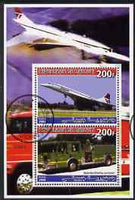 Djibouti 2006 Concorde & Spartan/Darley Pumper Fire Truck perf sheetlet containing 2 values cto used