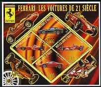 Haiti 2006 Ferrari Cars 21st Century perf sheetlet containing 4 diamond shaped values cto used