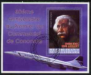 Madagascar 2006 30th Anniversary of Concorde #3 small perf m/sheet (Albert Einstein) cto used
