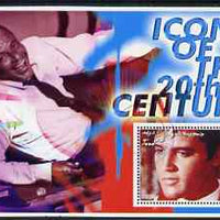 Somalia 2001 Icons of the 20th Century #05 perf s/sheet showing Elvis with Sinatra in background cto used