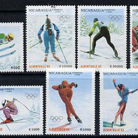 Nicaragua 1990 Albertsville Winter Olympics set of 7 unmounted mint