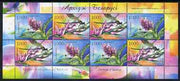 Belarus 2006 Orchids perf m/sheet containing 4 x sets of 2 values unmounted mint