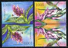 Belarus 2006 Orchids perf set of 2 values each in tete-beche pairs unmounted mint