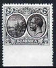 Dominica 1923-33 KG5 Badge 2d black & grey imperf between stamp and margin being a 'Hialeah' forgery on gummed paper (as SG 76var)
