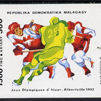 Malagasy Republic 1991 Albertville Winter Olympics 2nd issue unmounted mint m/sheet (Ice Hockey) SG MS 869