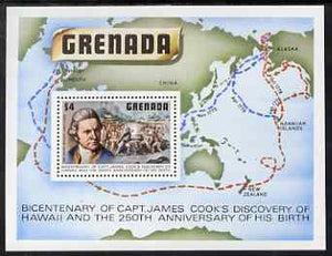 Grenada 1978 Birth Anniversary of Capt Cook perf m/sheet unmounted mint, SG MS974