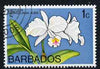 Barbados 1974-77 Cattleya gaskelliana alba 1c Orchid fine cds used SG 485