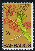 Barbados 1974-77 Renanthera storiei 2c Orchid fine cds used SG 486