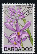 Barbados 1974-77 Dendrobium Rose Marie 3c Orchid fine cds used SG 487