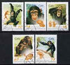 Cuba 1998 Evolution of the Chimpanzee perf set of 5 fine cto used, SG 4255-59