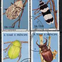 St Thomas & Prince Islands 1996 Beetles perf set of 4 fine cto used