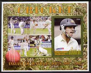 Benin 2006 Cricket (England v Australia Ashes series) perf m/sheet #1 fine cto used