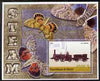 Benin 2006 Early Steam Locos #2 (Columbine) perf m/sheet with Butterflies in background fine cto used