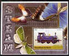 Benin 2006 Early Steam Locos #3 (Bluebell) perf m/sheet with Butterflies in background fine cto used