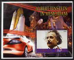 Liberia 2006 Albert Einstein In Memoriam perf m/sheet (with Space Shuttle in background) very fine cto used