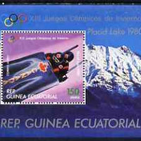 Equatorial Guinea 1980 Winter Olympics (Canadian 2-man Bob) perf souvenir sheet unmounted mint