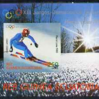Equatorial Guinea 1980 Winter Olympics (Skiing) perf souvenir sheet unmounted mint