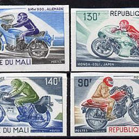 Mali 1976 Motor cycling unmounted mint imperf set of 4, as SG 556-59 (from limited printing) gutter pairs available price x 2