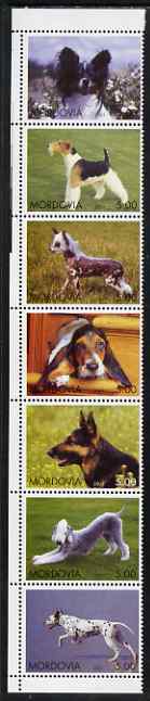 Mordovia Republic 2001 Dogs #03 perf set of 7 values complete unmounted mint