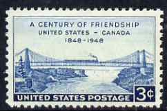United States 1948 Centenary of Friendship between US & Canada 3c unmounted mint, SG 958
