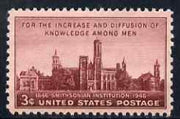 United States 1948 Centenary of Smithsonian Institution 3c unmounted mint, SG 940