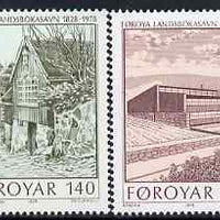 Faroe Islands 1978 National Library perf set of 2 unmounted mint, SG 38-9
