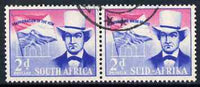 South Africa 1955 Voortrekker Covenant Celebrations 2d horiz pair very fine used SG 167