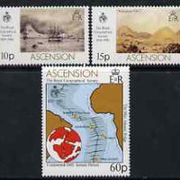 Ascension 1980 Royal Geographical Society perf set of 3 unmounted mint, SG 274-6