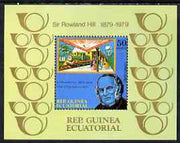 Equatorial Guinea 1979 Rowland Hill perf m/sheet unmounted mint